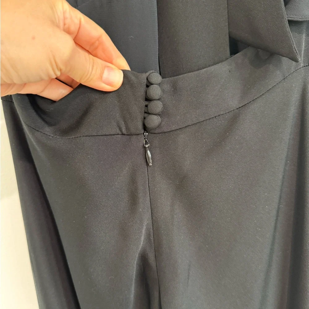 J. Crew Black Halter 100% silk Backless Dress - Picture 7 of 8